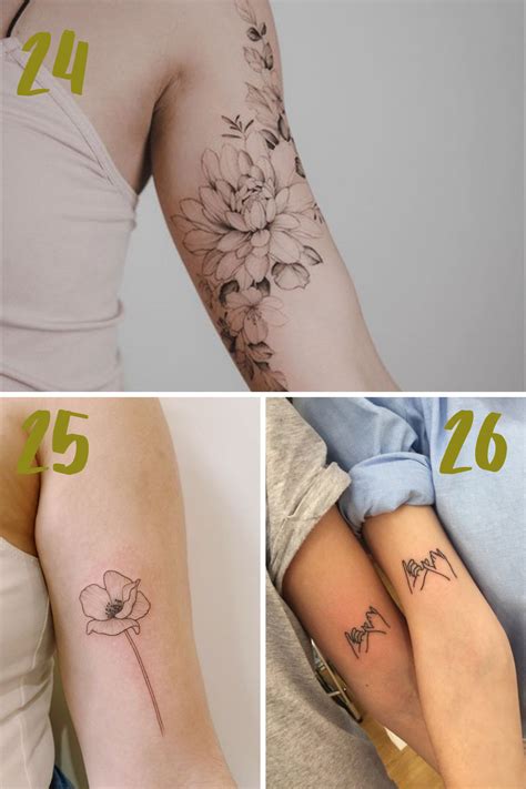 bicep tattoos on women